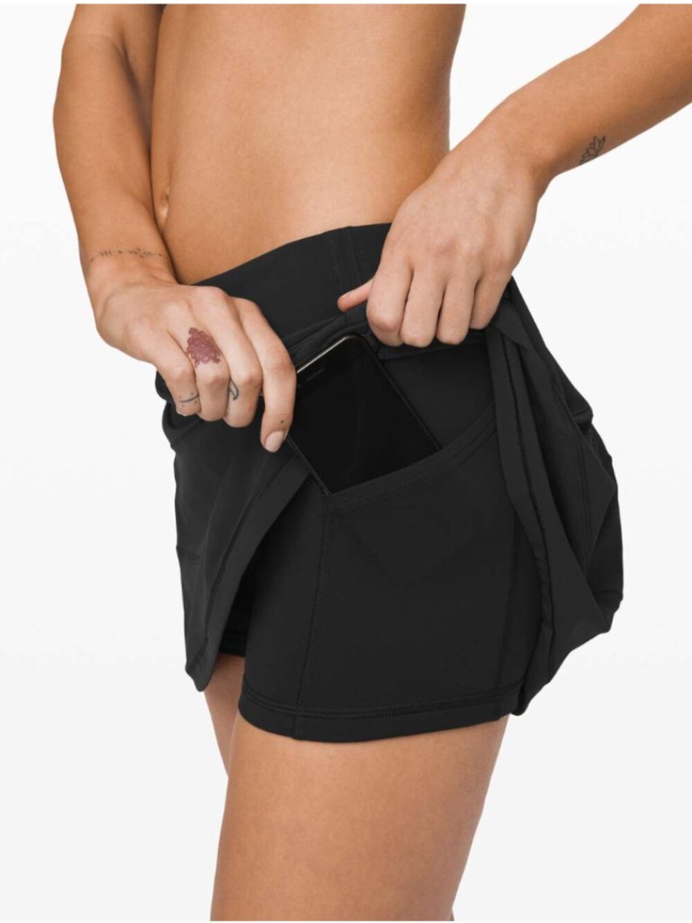 Lululemon Pace Rival Skirt (Tall) *4-way Stretch 15" Black Women's 6 - Picture 4 of 16